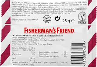 Pastillen, wild cherry, Wildkirsche, zuckerfrei Fisherman's Friend
