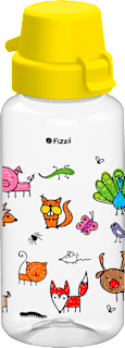 Trinkflasche Kinder Bambini gelb, 400 ml  Fizzii