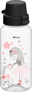 Trinkflasche Kinder Bambini schwarz, 400 ml  Fizzii