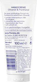 Handcreme intensive Pflege Olivenöl & Panthenol Florena