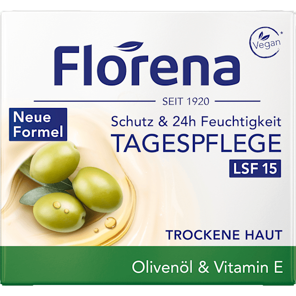 Tagescreme Olivenöl & Vitamin E LSF 15  Florena