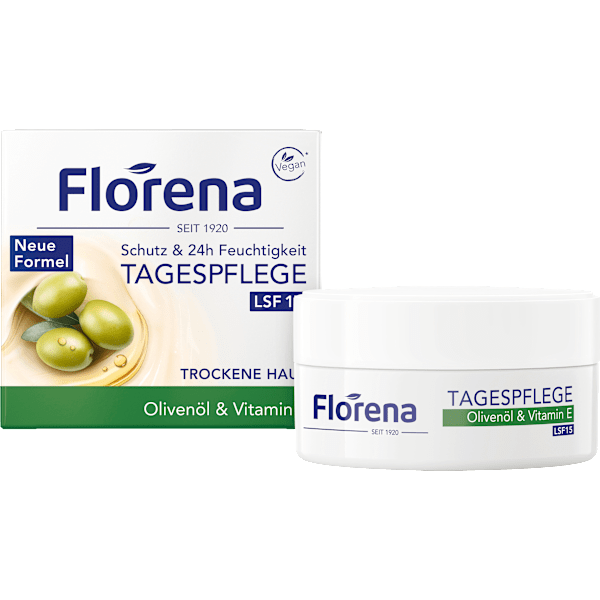Tagescreme Olivenöl & Vitamin E LSF 15 Florena