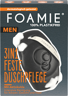 Festes Duschgel Men mit Aktivkohle 3in1 Foamie