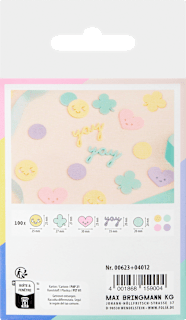 Streukonfetti-Mix aus Acryl, Smileys/Herzen/Konfetti, pastell (2,6x9x12 cm) folia