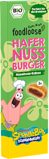 Kindersnack SpongeBob Hafer Nuss Burger Haselnuss-Kakao (3x17 g) ab 3 Jahren foodloose
