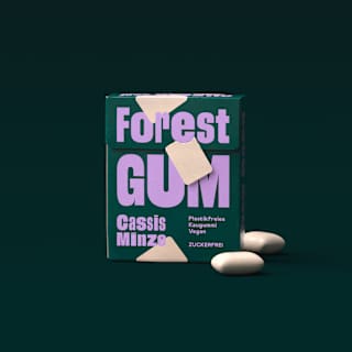 Kaugummi, Cassis Minze, zuckerfrei Forest GUM