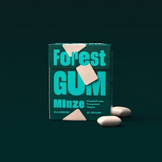 Kaugummi, Minze, zuckerfrei (10 Stück) Forest GUM