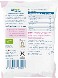 Babykeks Rübchen Rote Bete & Pastinake, ab dem 8. Monat Freche Freunde