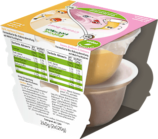 Frucht Creamy Bowl Banane, Himbeere, Apfel ab 1 Jahr (2x120 g) Freche Freunde