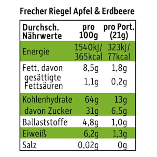 Fruchtriegel Apfel & Erdbeere ab 3 Jahren Freche Freunde