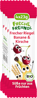 Fruchtriegel Banane & Kirsche, ab 1 Jahr (4x23 g) Freche Freunde