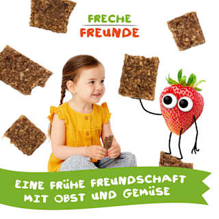 Fruchtriegel Hafer Erdbeere, ab 3 Jahren, (6x30 g) Freche Freunde