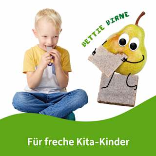 Fruchtriegel mit Getreide Pfirsich, Birne, Pflaume & schwarze Johannisbeere ab 3 Jahren, (4x23 g) Freche Freunde