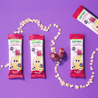 Fruchtriegel mit Getreide Rote Traube, Banane & Aronia ab 3 Jahren, (4x23 g) Freche Freunde