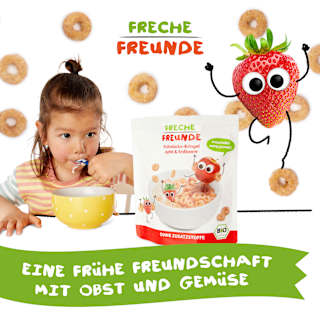 Kindermüsli Apfel & Erdbeere ab 1 Jahr Freche Freunde