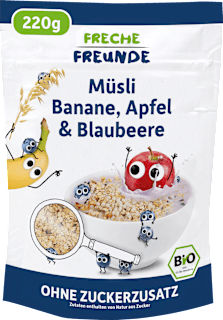 Kindermüsli Banane, Apfel & Blaubeere ab 1 Jahr Freche Freunde