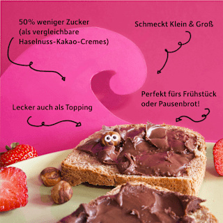 Kindersnack Brotaufstrich Haselnuss-Kakao-Creme Datteln, ab 3 Jahren Freche Freunde