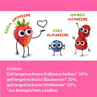Kindersnack Fruchtchips Roter Beerenmix, ab 3 Jahren Freche Freunde