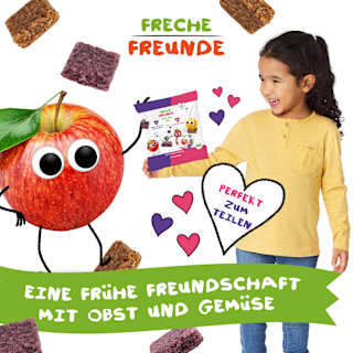 Kindersnack Hafer-Mini Mix mit Apfel & Beere, ab 3 Jahren Freche Freunde