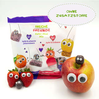 Kindersnack Hafer-Mini Mix mit Apfel & Beere, ab 3 Jahren Freche Freunde