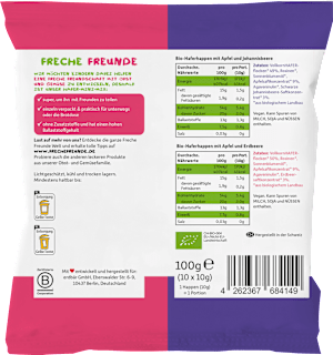 Kindersnack Hafer-Mini Mix mit Apfel & Beere, ab 3 Jahren Freche Freunde