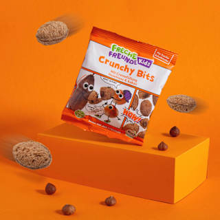 Kindersnack Knusper Bits Kakao Nuss, für Schulkinder Freche Freunde