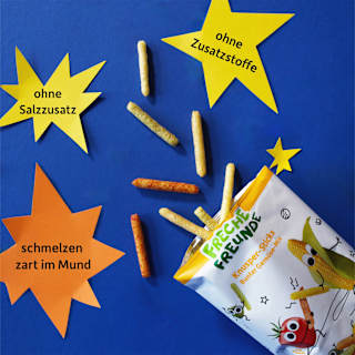 Kindersnack Knusper-Sticks bunter Gemüse-Mix ab 1 Jahr Freche Freunde