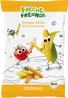Kindersnack Knusper-Sticks bunter Gemüse-Mix ab 1 Jahr Freche Freunde