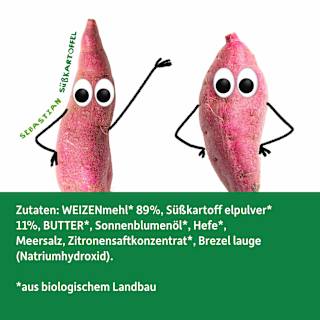 Kindersnack Laugen-Trio Süßkartoffel ab 3 Jahren Freche Freunde