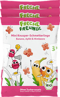 Kindersnack Mini Knusper-Schmetterlinge Banane, Apfel & Himbeere ab 1 Jahr (3x15 g) Freche Freunde