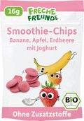 Kindersnack Smoothie-Chips Banane Apfel Erdbeere mit Joghurt, ab 3 Jahren Freche Freunde
