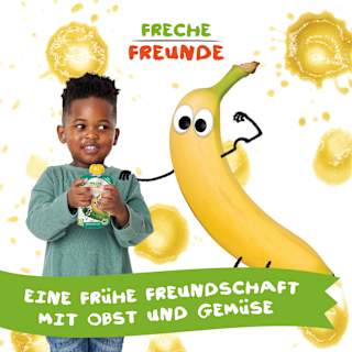 Quetschie Apfel, Banane, Spinat & Gurke ab 6 Monaten Freche Freunde