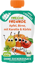 Quetschie Apfel, Birne, Karotte & Kürbis ab 6 Monaten Freche Freunde