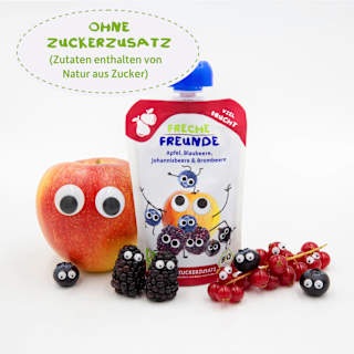 Quetschie Apfel, Blaubeere, Johannisbeere & Brombeere ab 6 Monaten Freche Freunde