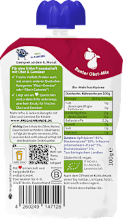 Quetschie Apfel, Blaubeere, Johannisbeere & Brombeere ab 6 Monaten Freche Freunde