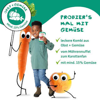 Quetschie Apfel, Erdbeere mit Rote Bete & Karotte ab dem 8. Monat Freche Freunde