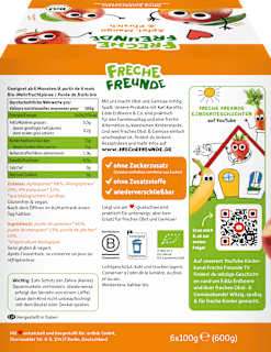 Quetschie Apfel, Mango & Pfirsich ab 6 Monaten (6x100 g) Freche Freunde