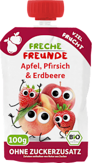Quetschie Apfel, Pfirsich & Erdbeere ab 6 Monaten Freche Freunde