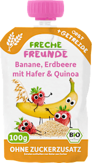 Quetschie Banane, Erdbeere mit Hafer & Quinoa ab 6 Monaten  Freche Freunde