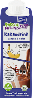 Trinkfertiger Schokodrink Banane & Hafer, für Schulkinder  Freche Freunde