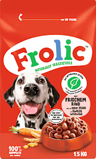 Trockenfutter Hund mit Rind Frolic