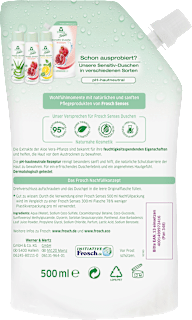 Duschgel Aloe Vera, Nachfüllpack Frosch Senses
