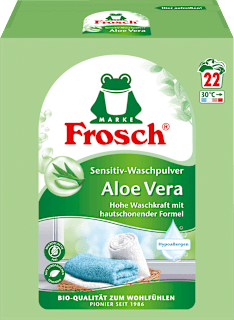 Vollwaschmittel Pulver Aloe Vera Sensitive Frosch