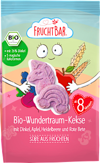 Babykekse Wundertraum-Kekse mit Dinkel, Apfel & Heidelbeere, ab 8 Monaten FruchtBar