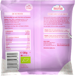 Babysnack Reiswaffeln mit Apfel, rote Bete & Blaubeere ab 8 Monaten FruchtBar