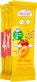 Fruchtriegel mit Getreide Aprikose, Apfel, Hafer, ab 3 Jahren, (4x23 g) FruchtBar