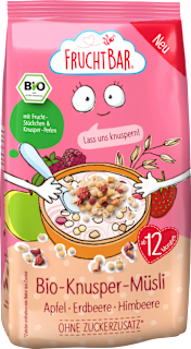 Kinder Knusper-Müsli Apfel, Erdbeere & Himbeere ab 12 Monaten FruchtBar