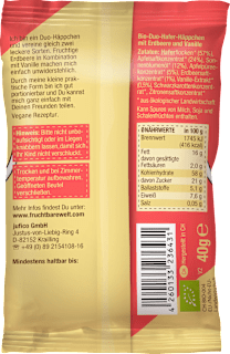 Kindersnack Duo-Häppchen mit Erdbeere, Vanille & Hafer, ab 3 Jahren FruchtBar