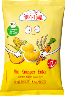 Kindersnack Knusper-Enten Karotte, Kürbis, Mais & Reis ab 12 Monaten FruchtBar