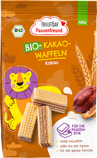 Kindersnack Kakao Waffeln ab 3 Jahren FRUCHTBAR Pausenfreund